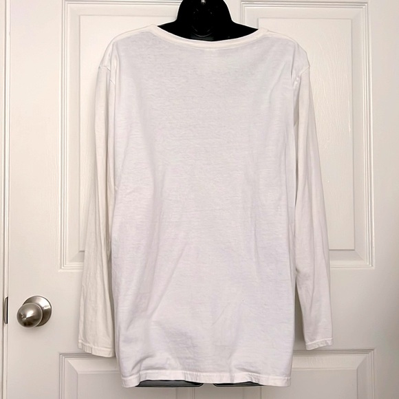 GILDAN 🖕🏾 WHITE/RED HEAVY COTTON LONG SLEEVE “F**K YOU…” FUNNY TSHIRT Men XXL 2X - Picture 4 of 7